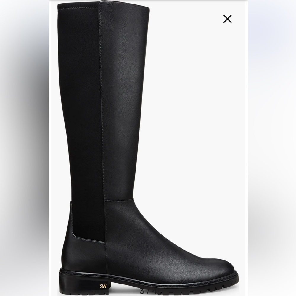 Stuart Weitzman Black Knee-high Leather Boot. NWOT. Never worn